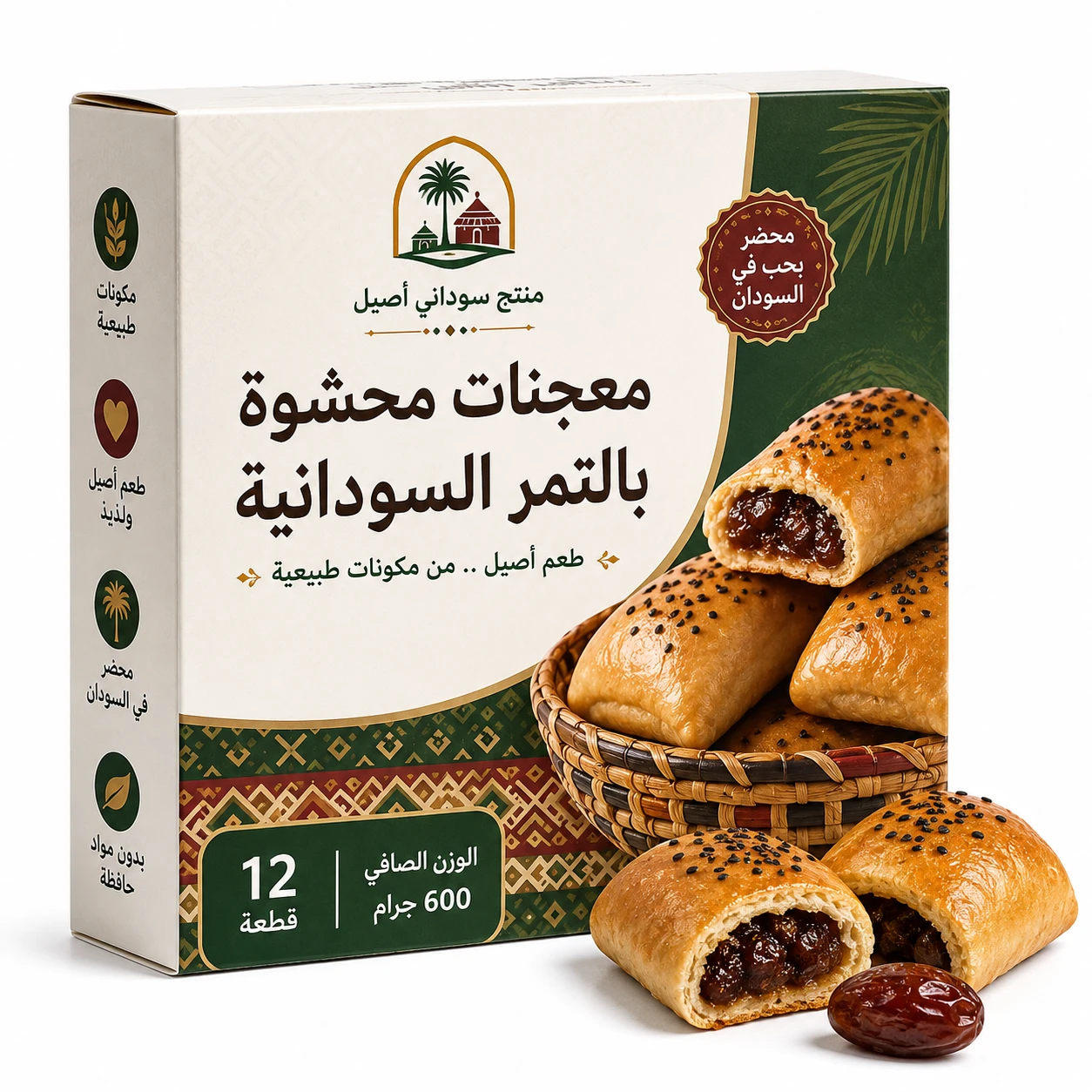 معجنات محشوة بالتمر السودانية